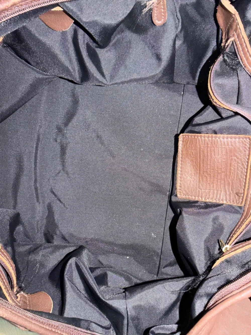 Coach Men's Brown Leather Duffel Bag - Picture 14 of 16